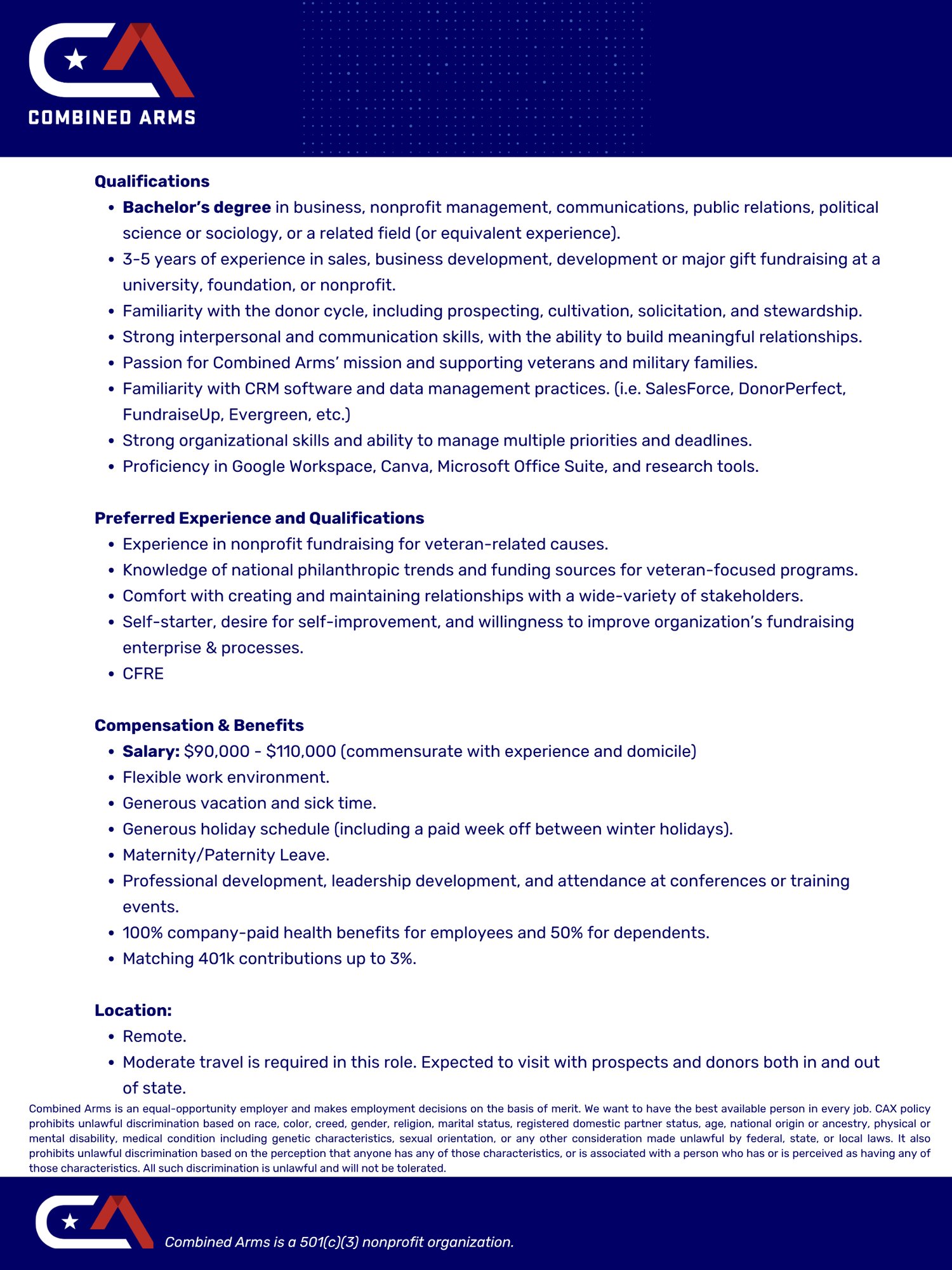 Director of Dev Qualifications