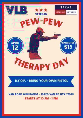 Blue and Red Minimalist Veterans Day Flyer 