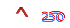Cobranded logo of combined arms as supporting partner of America250